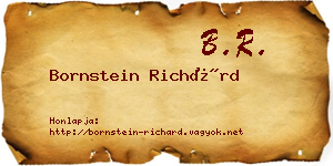 Bornstein Richárd névjegykártya